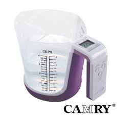 【CAMRY】多功能廚房電子秤(可做量杯)-紫色